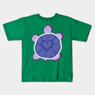 Purple Heart Turtle Kids T-Shirt